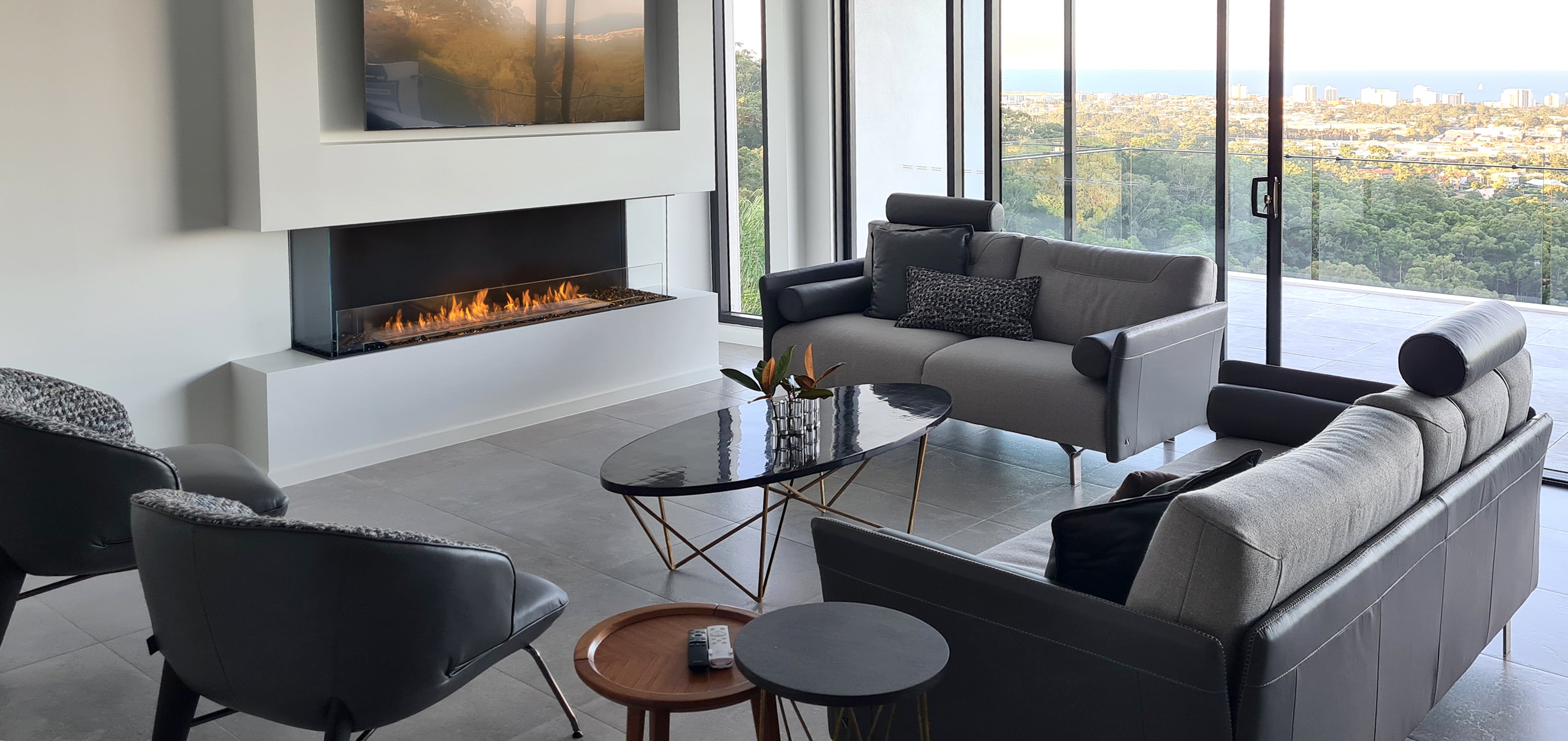 EcoSmart Fire Flex 68BY.BXR Bay Fireplace Insert