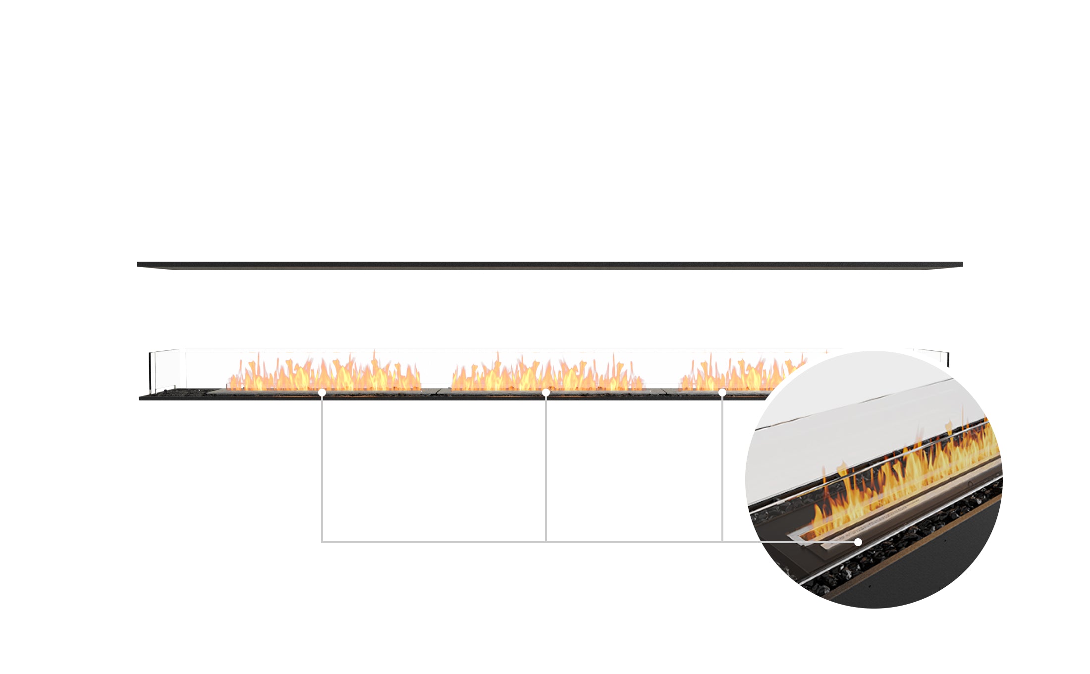EcoSmart Fire Flex 122IL Island Fireplace Insert