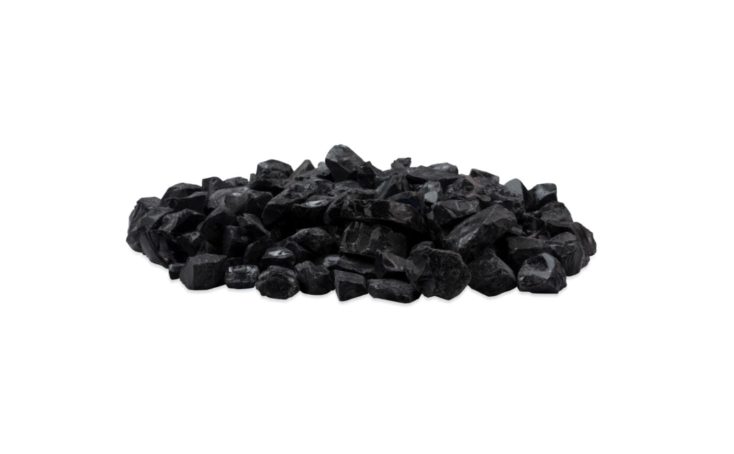 EcoSmart Fire Black Glass Charcoal