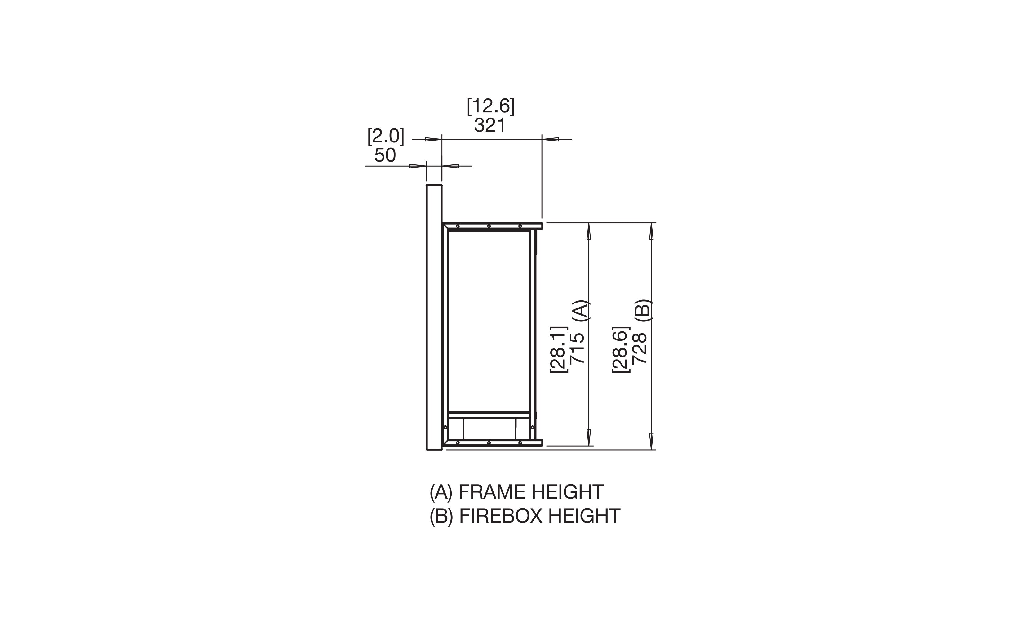 Firebox 1100CV Black Curved Fireplace Insert