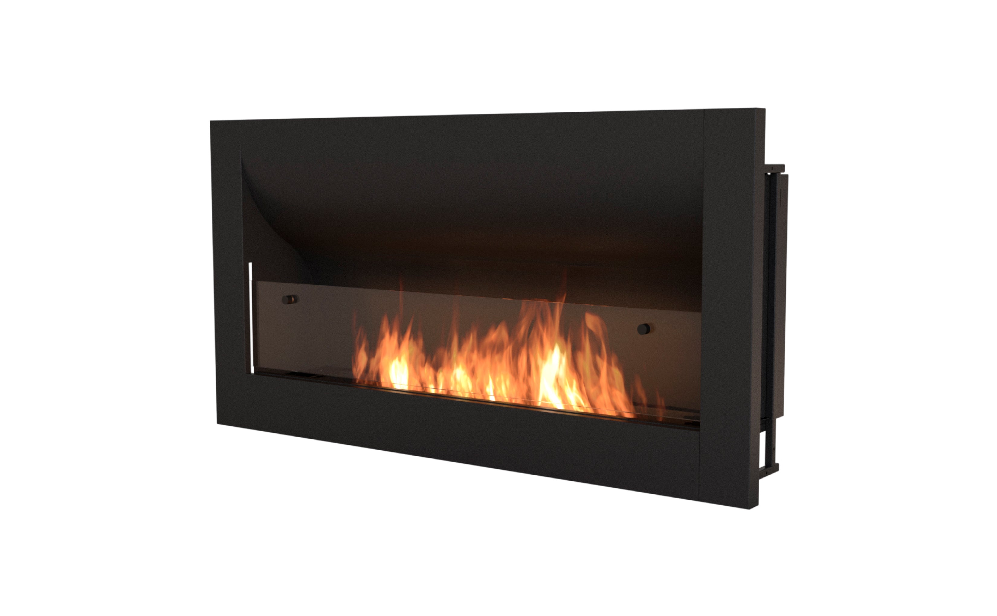 EcoSmart Fire Firebox 1400CV Black Curved Fireplace Insert