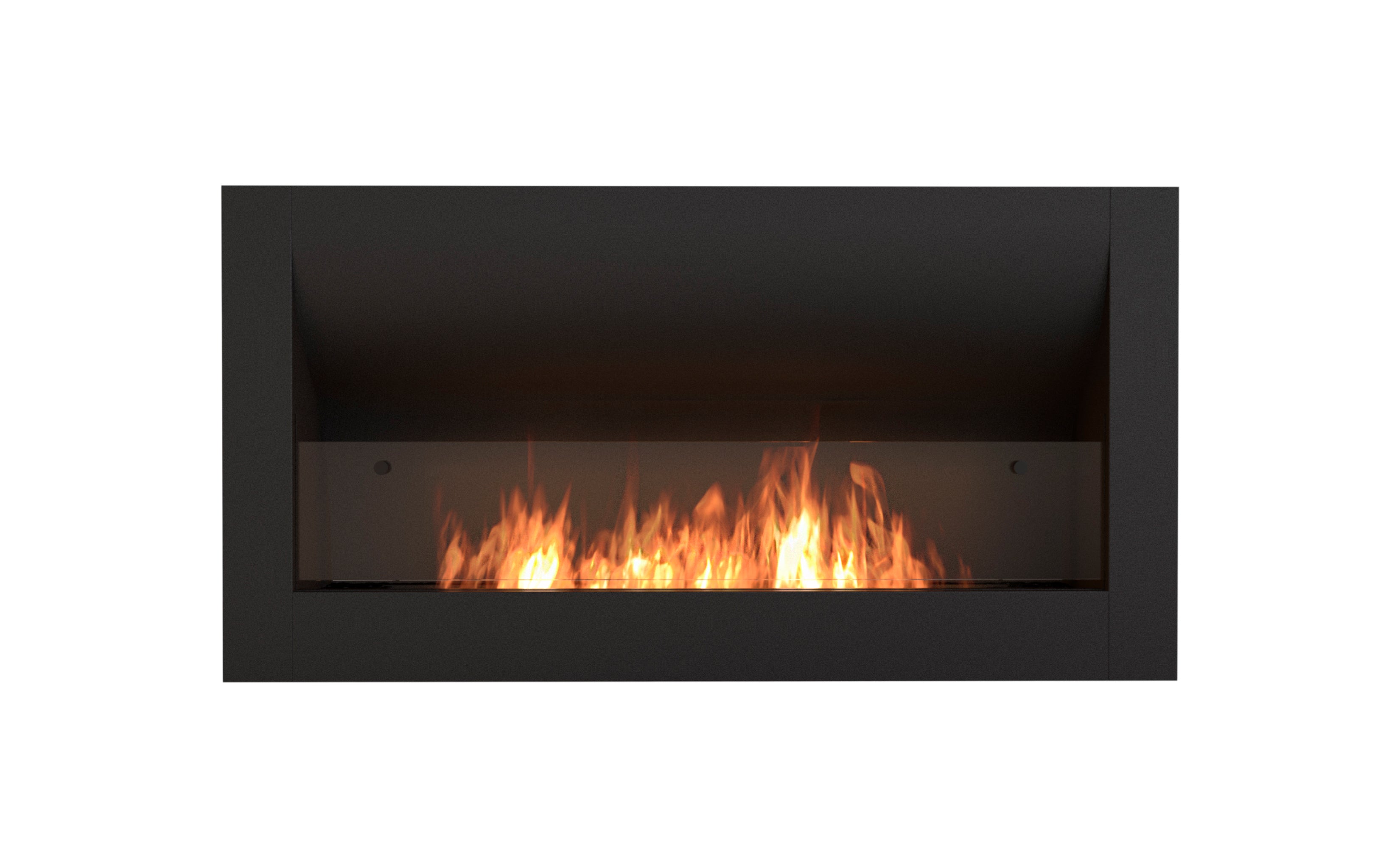 EcoSmart Fire Firebox 1400CV Black Curved Fireplace Insert
