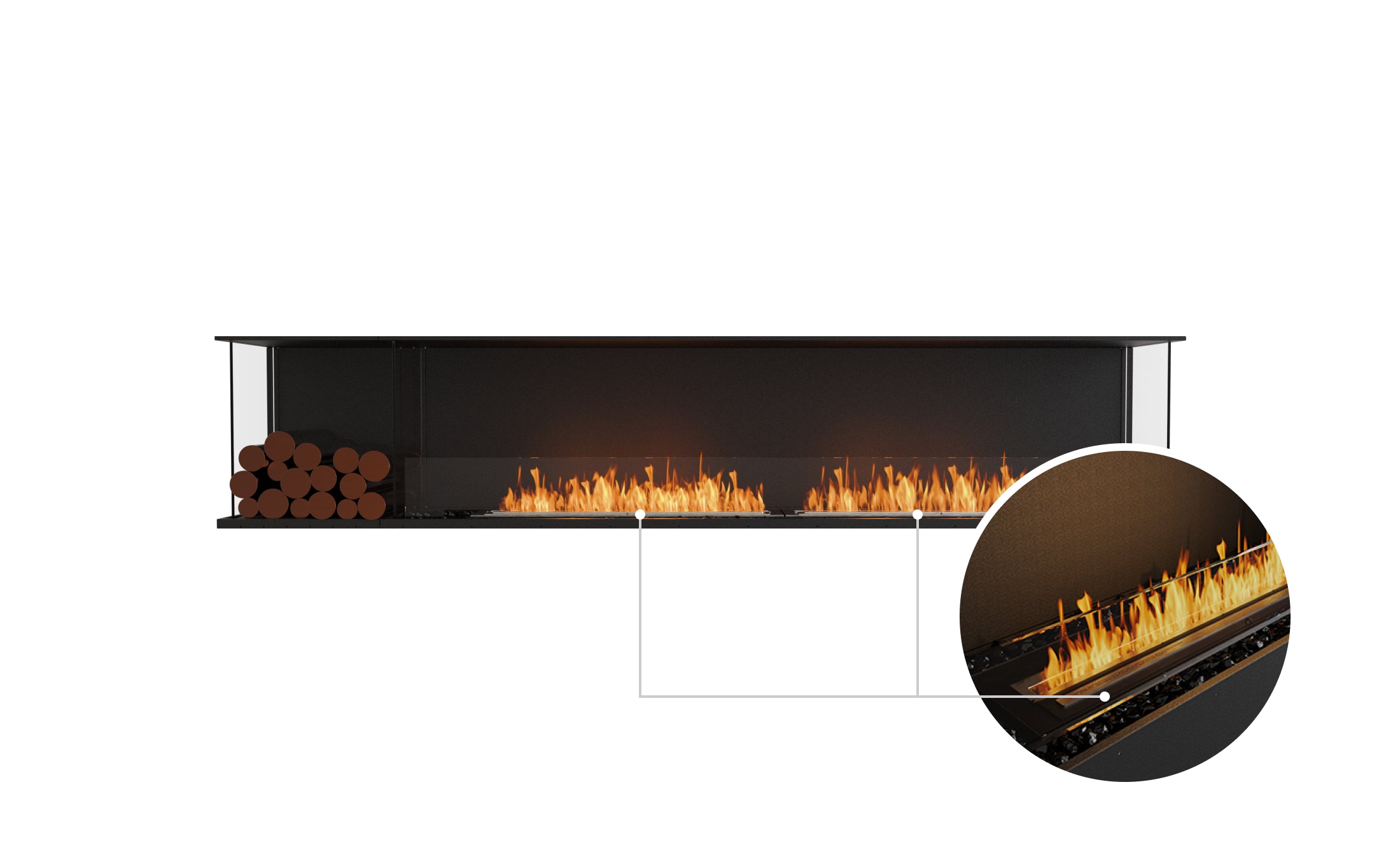 EcoSmart Fire Flex 104BY.BXL Bay Fireplace Insert