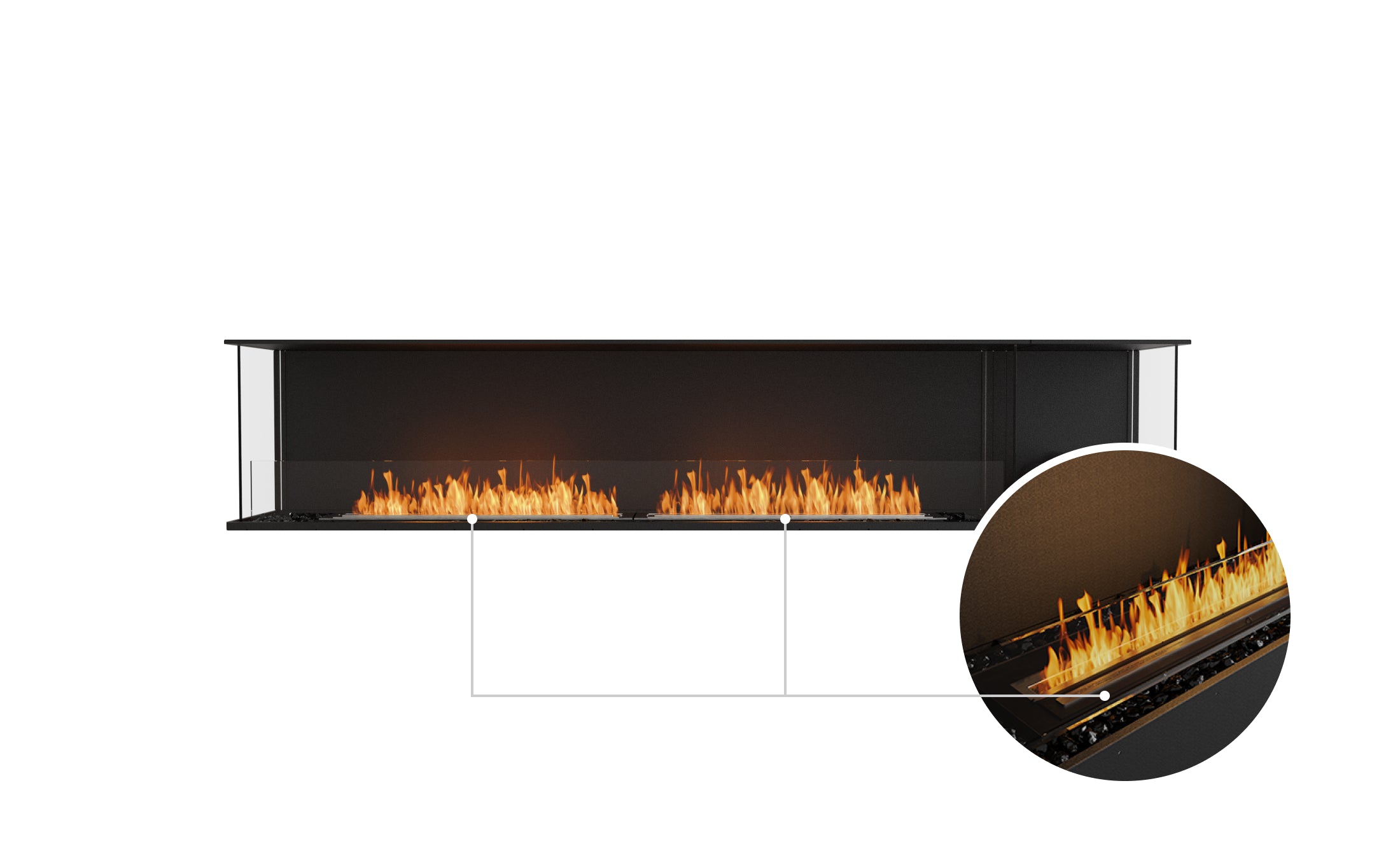 EcoSmart Fire Flex 104BY.BXR Bay Fireplace Insert
