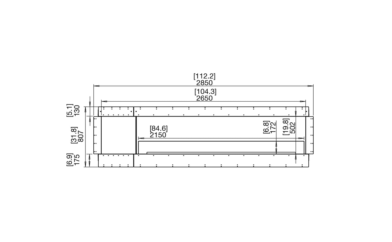 Flex 104DB.BX1 Double Sided Fireplace Insert