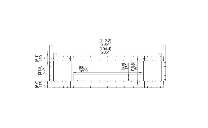 EcoSmart Fire Flex 104DB.BX2 Double Sided Fireplace Insert