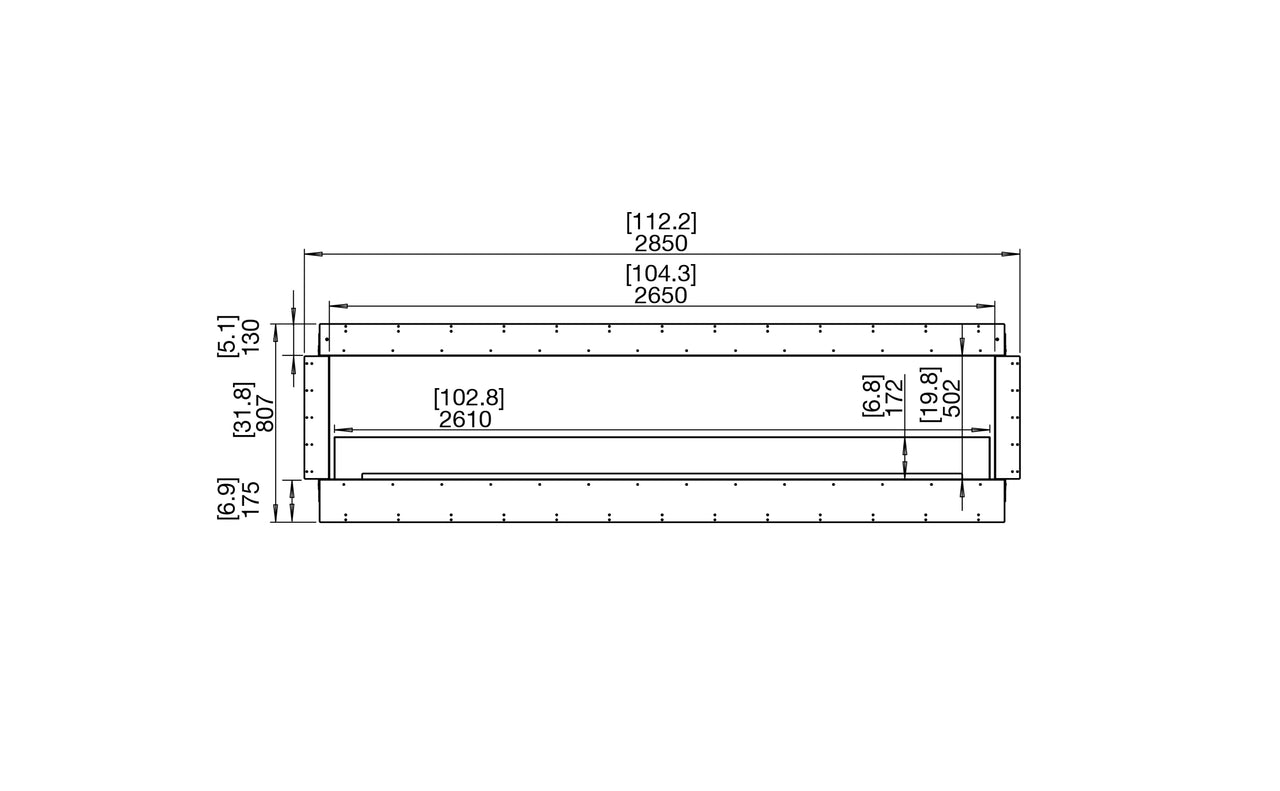 Flex 104DB Double Sided Fireplace Insert