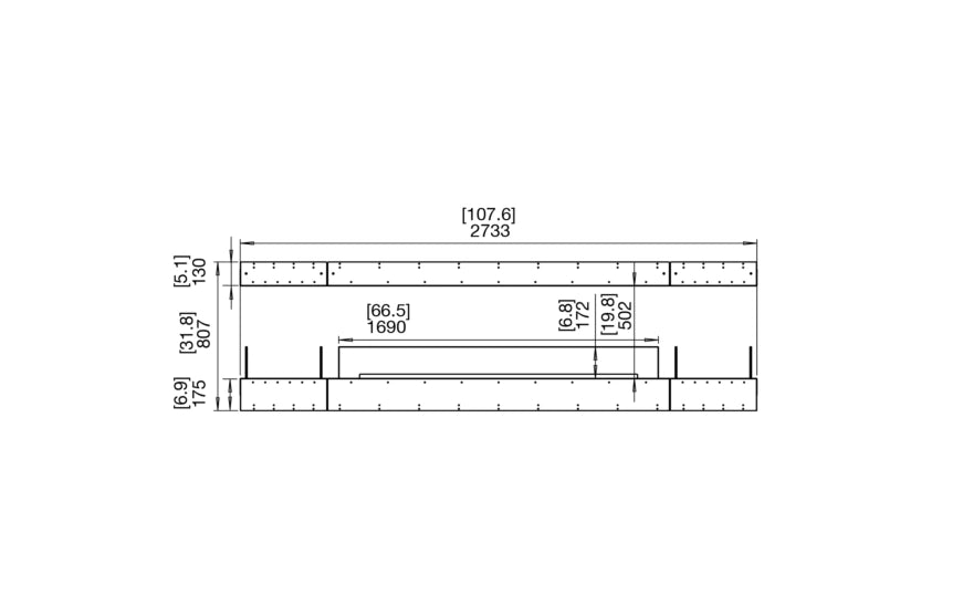 Flex 104IL.BX2 Island Fireplace Insert