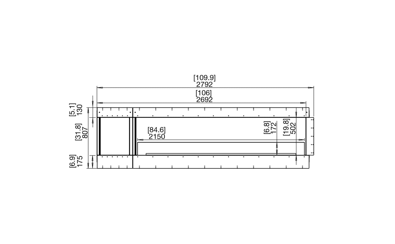 Flex 104LC.BXL Left Corner Fireplace Insert