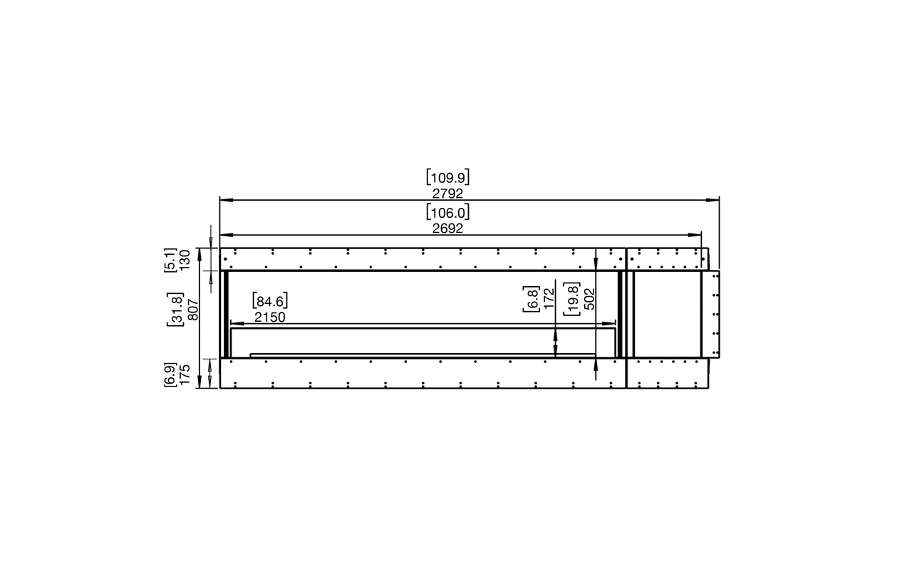 Flex 104LC.BXR Left Corner Fireplace Insert