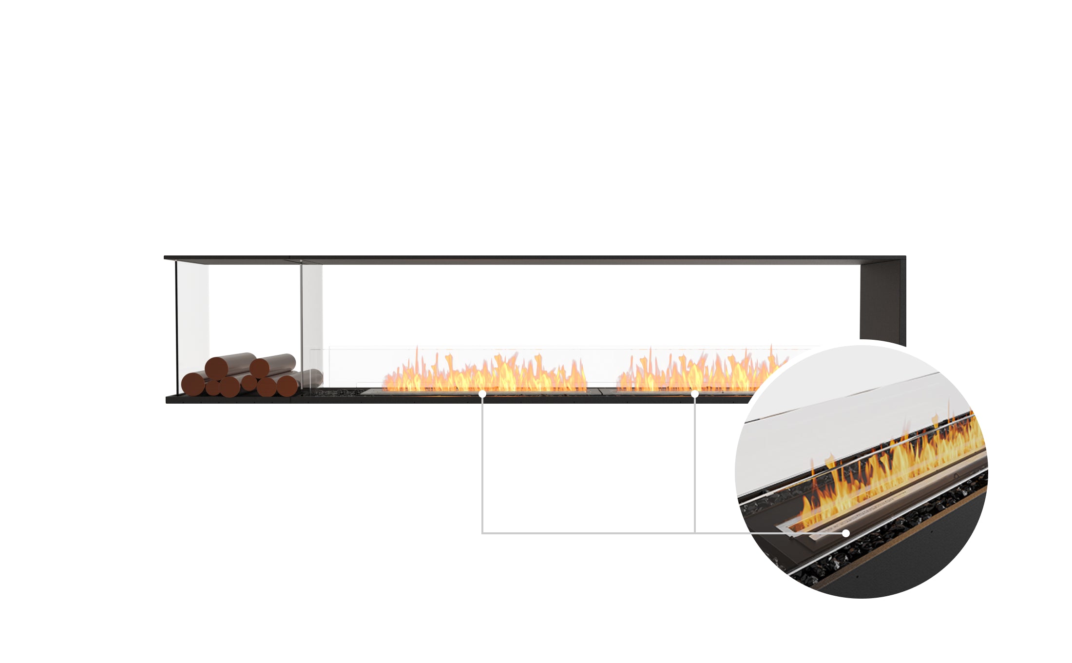 EcoSmart Fire Flex 104PN.BXL Peninsula Fireplace Insert