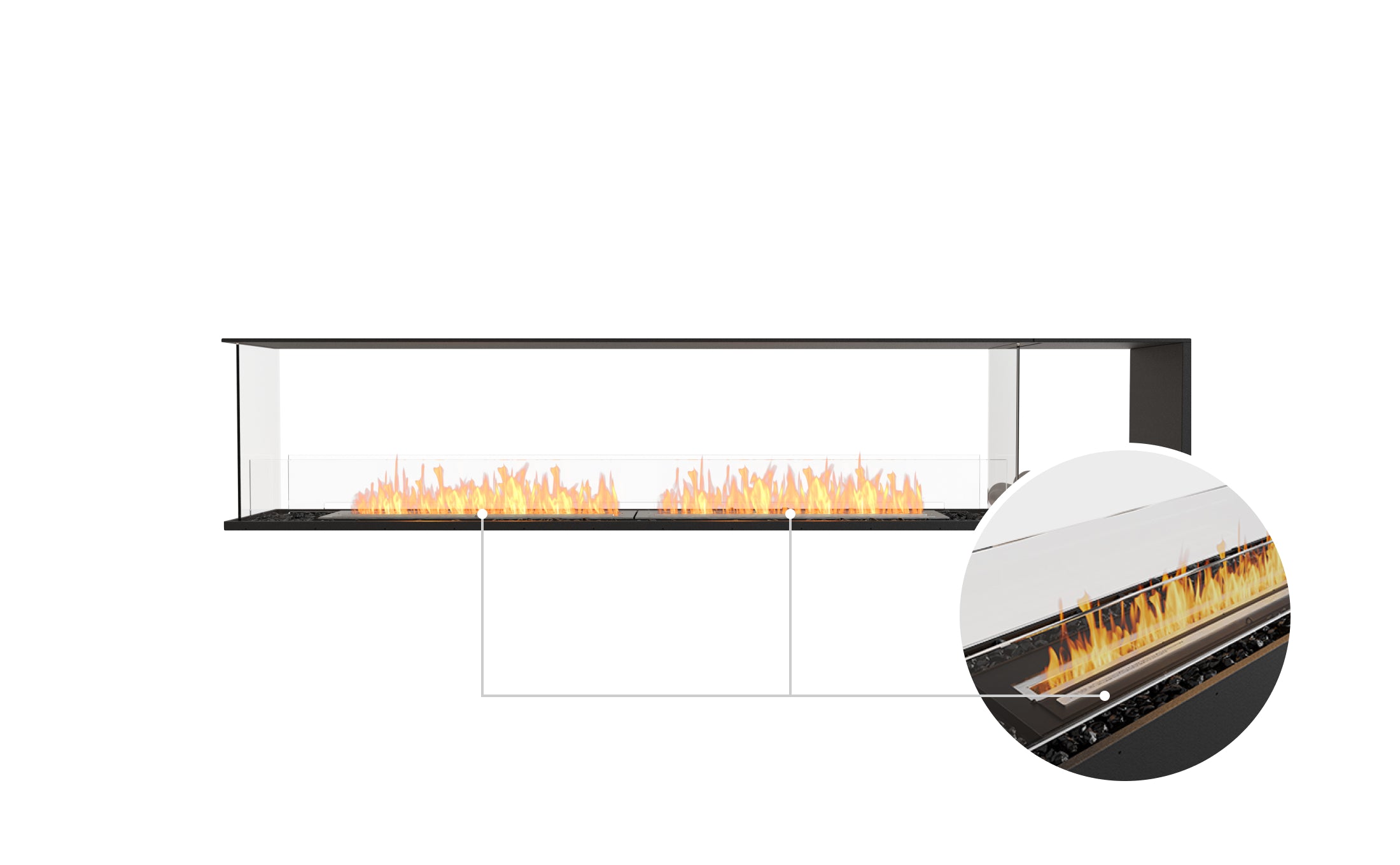 EcoSmart Fire Flex 104PN.BXR Peninsula Fireplace Insert