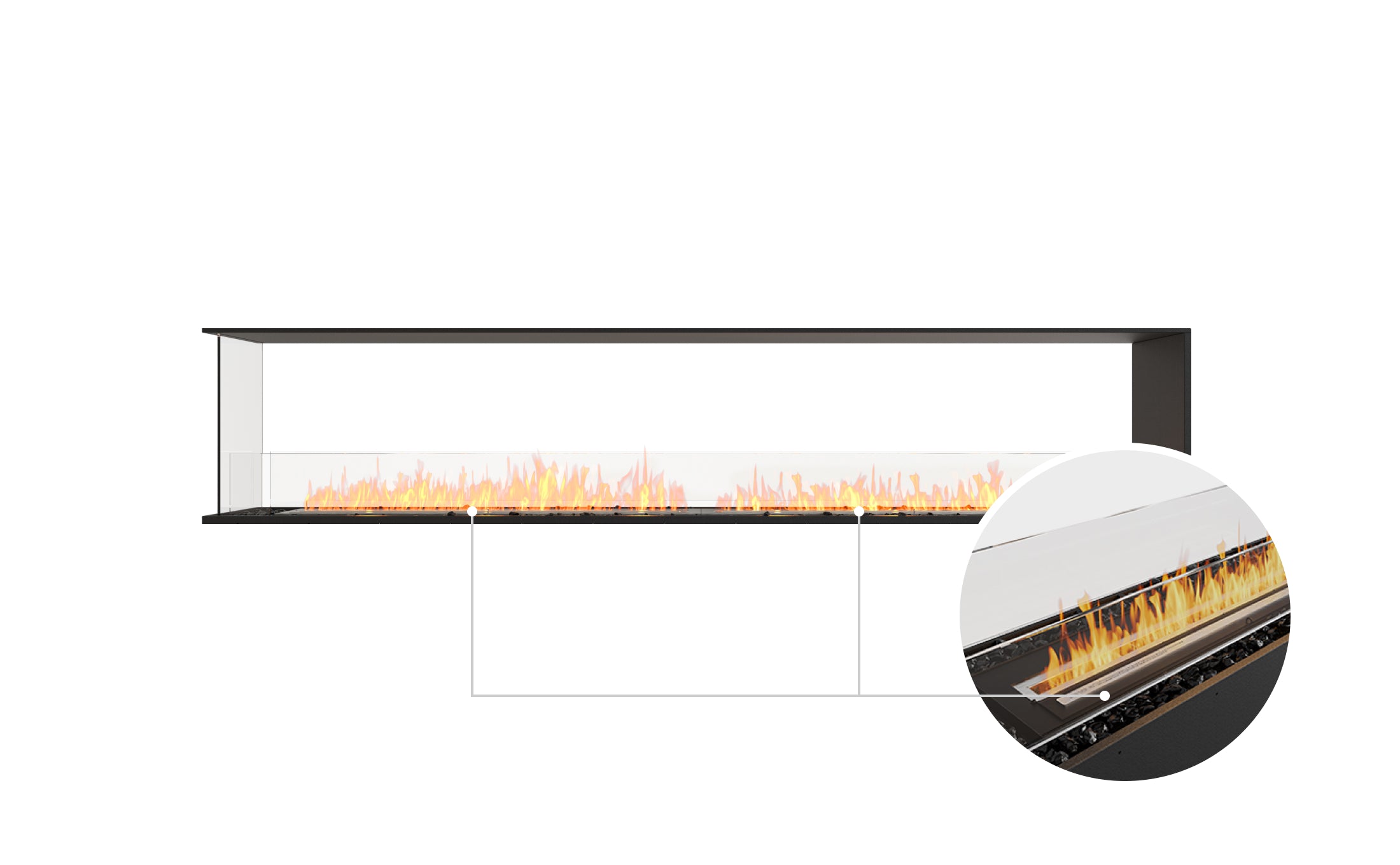 EcoSmart Fire Flex 104PN Peninsula Fireplace Insert