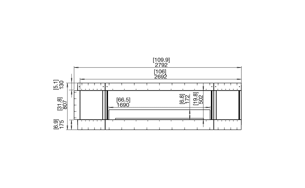 Flex 104RC.BX2 Right Corner Fireplace Insert