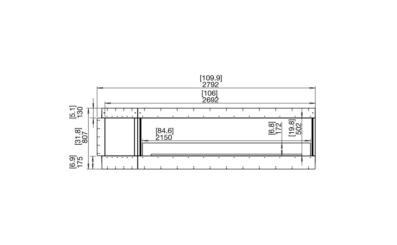 Flex 104RC.BXL Right Corner Fireplace Insert