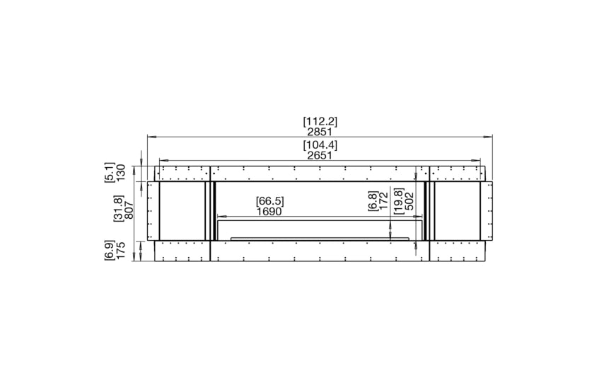 EcoSmart Fire Flex 104SS.BX2 Single Sided Fireplace Insert