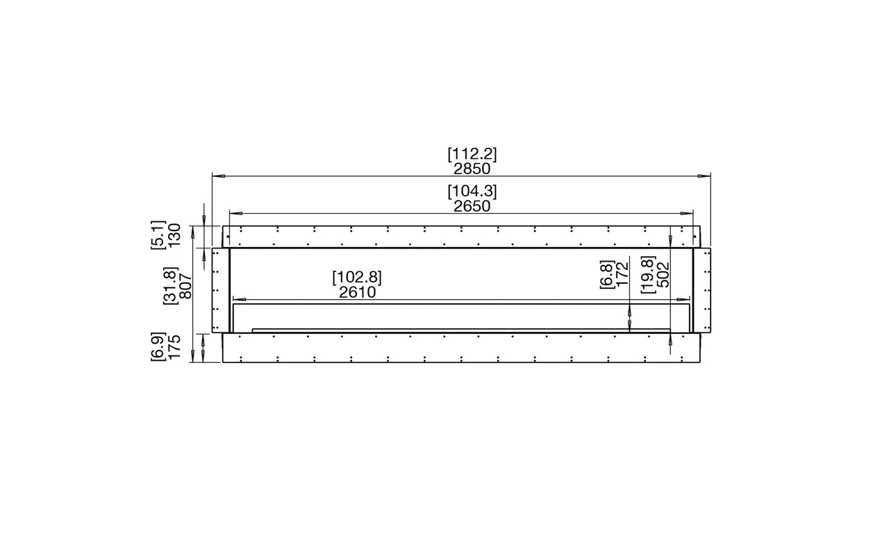 Flex 104SS Single Sided Fireplace Insert