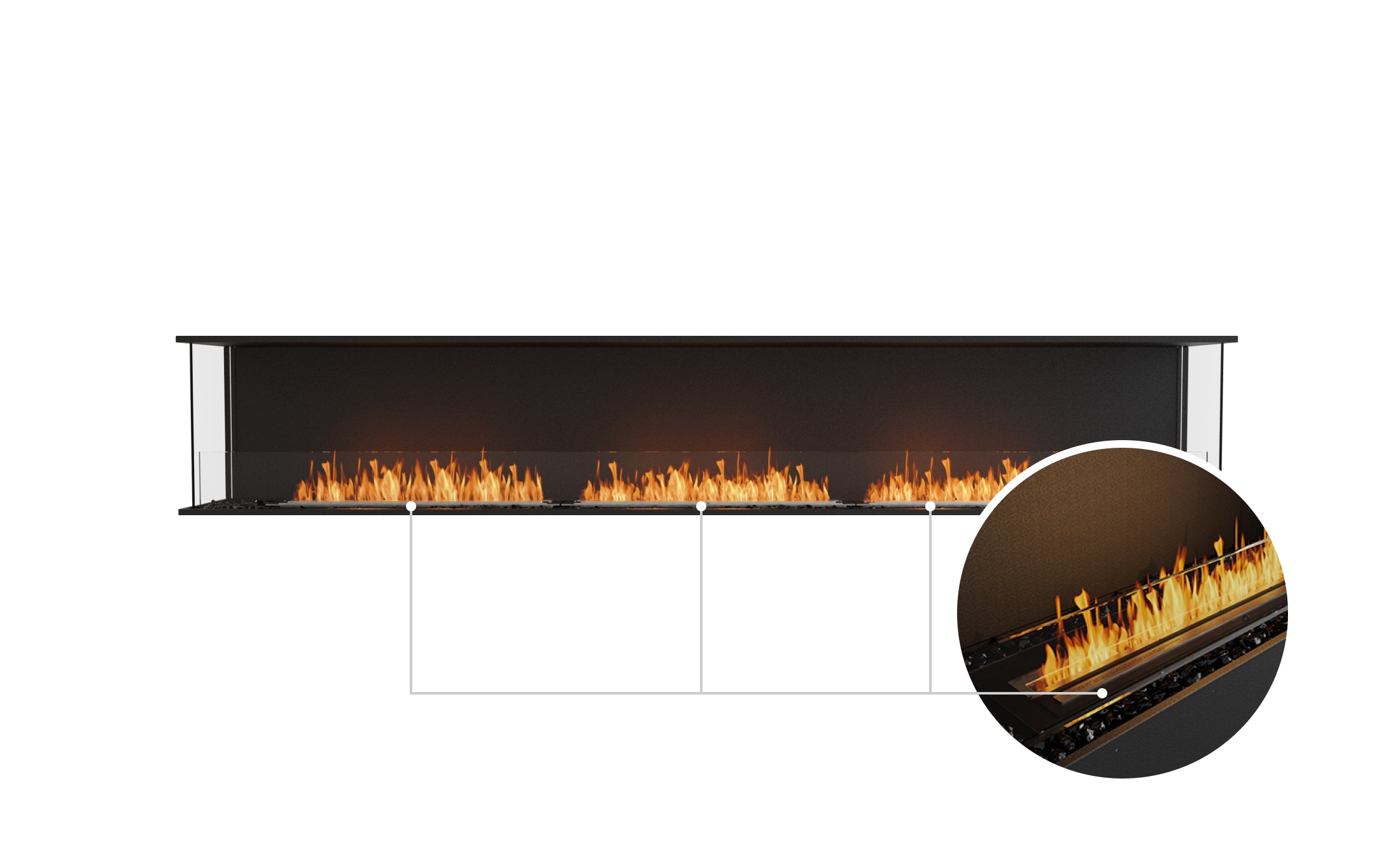 EcoSmart Fire Flex 122BY Bay Fireplace Insert