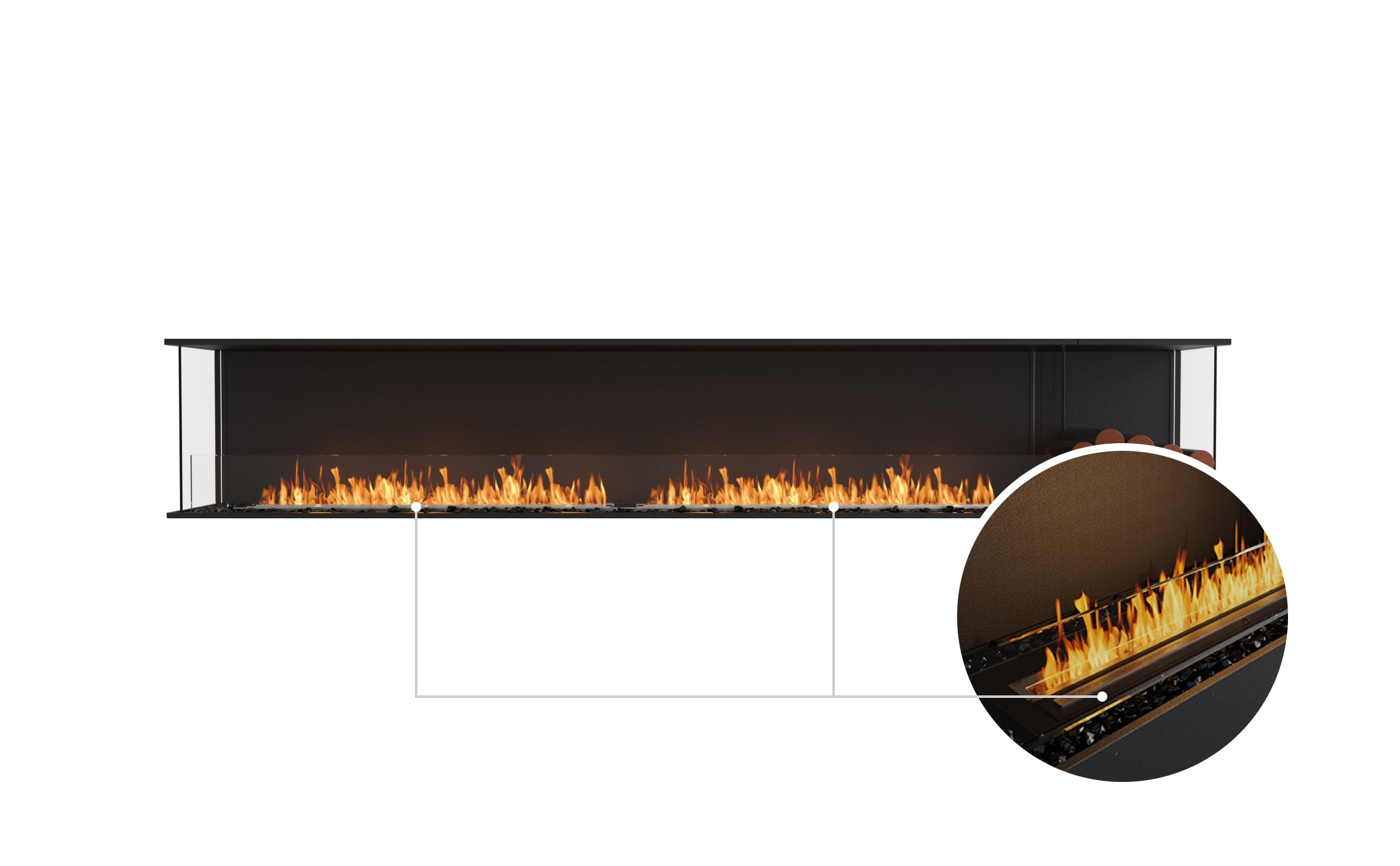 EcoSmart Fire Flex 122BY.BXR Bay Fireplace Insert