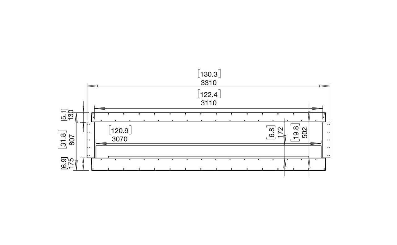 Flex 122DB Double Sided Fireplace Insert