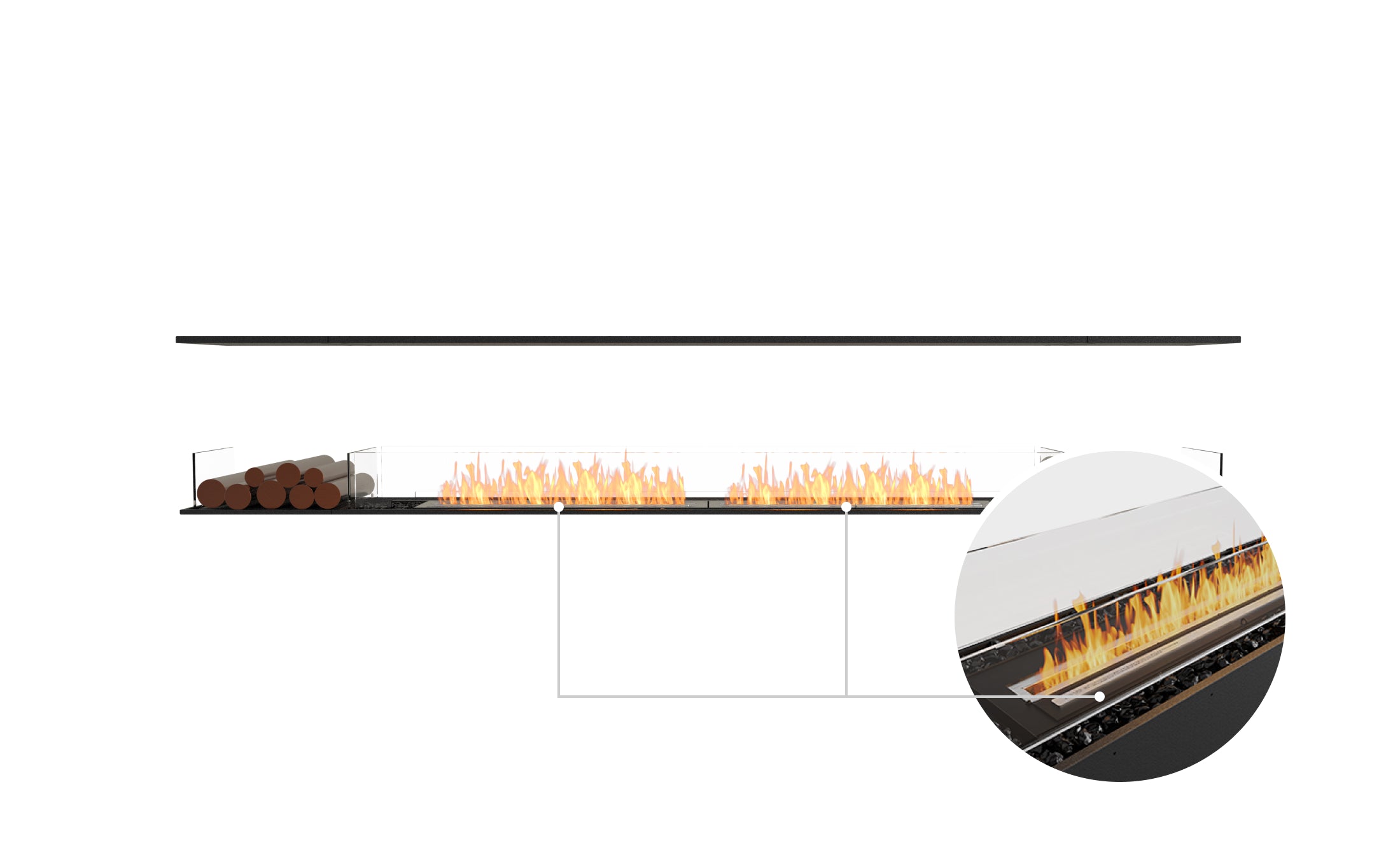 EcoSmart Fire Flex 122IL.BX2 Island Fireplace Insert