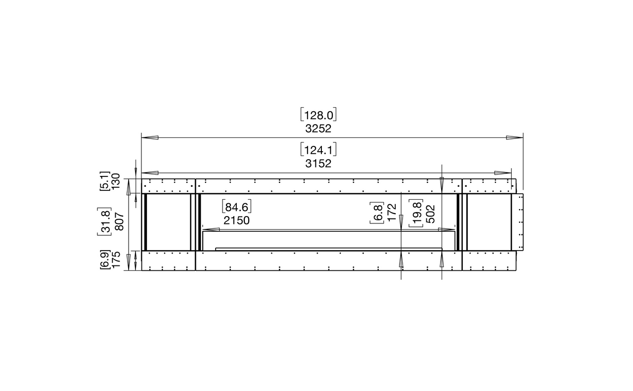 Flex 122LC.BX2 Left Corner Fireplace Insert