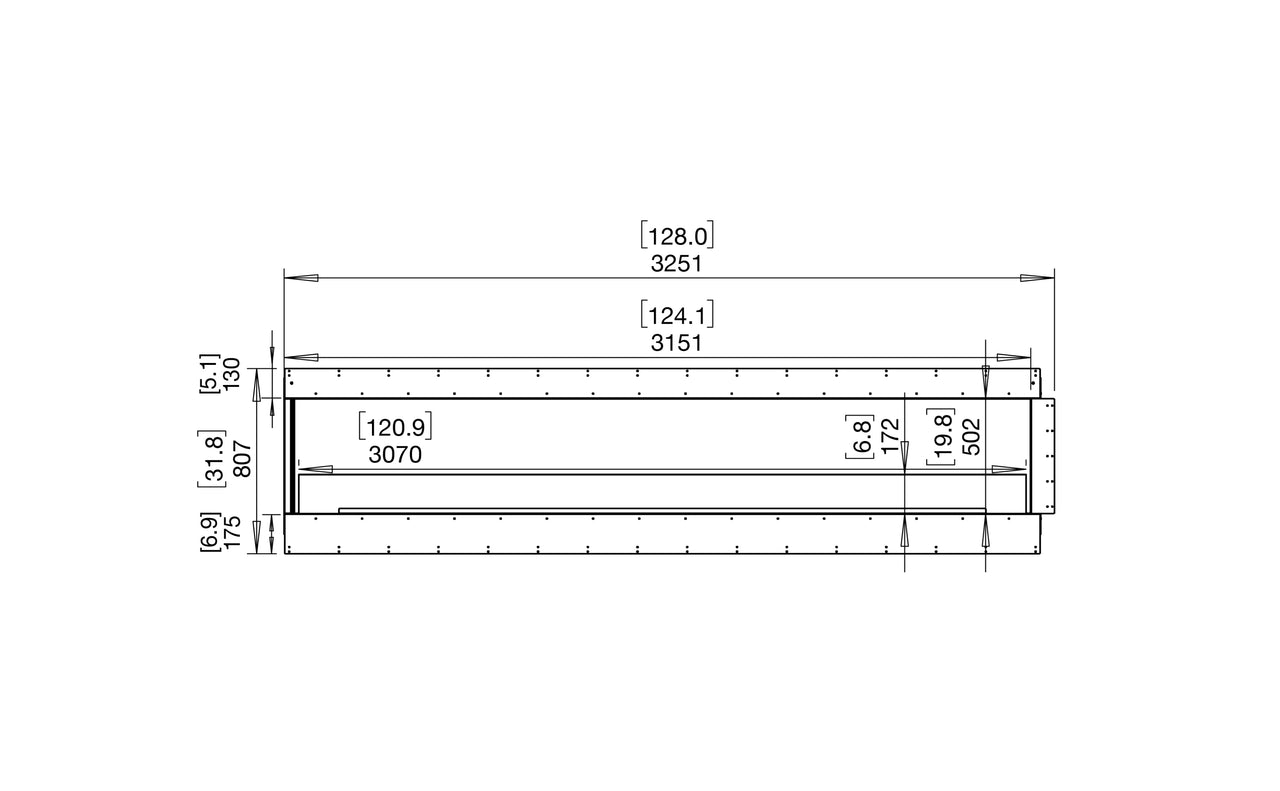 Flex 122LC Left Corner Fireplace Insert