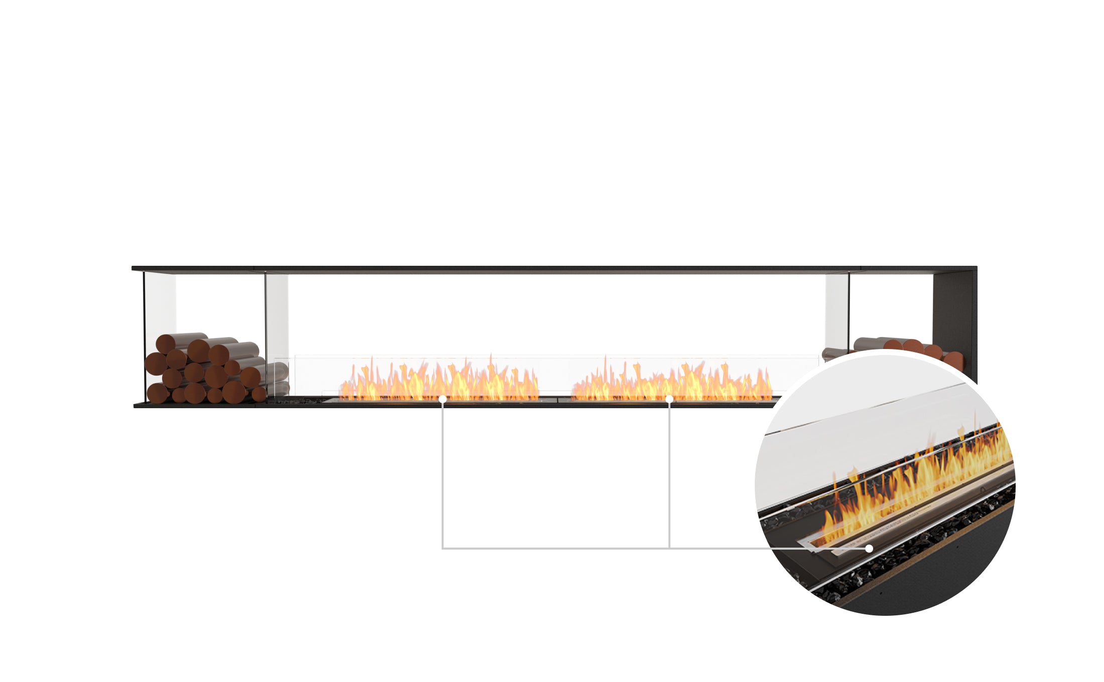 EcoSmart Fire Flex 122PN.BX2 Peninsula Fireplace Insert