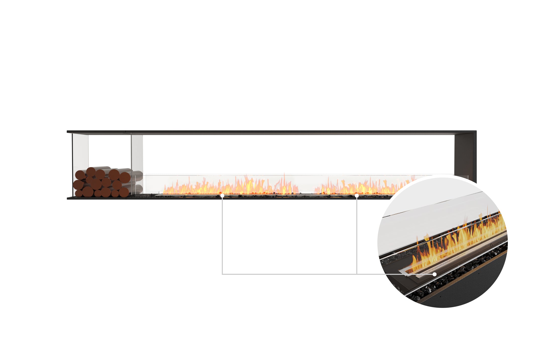 EcoSmart Fire Flex 122PN.BXL Peninsula Fireplace Insert