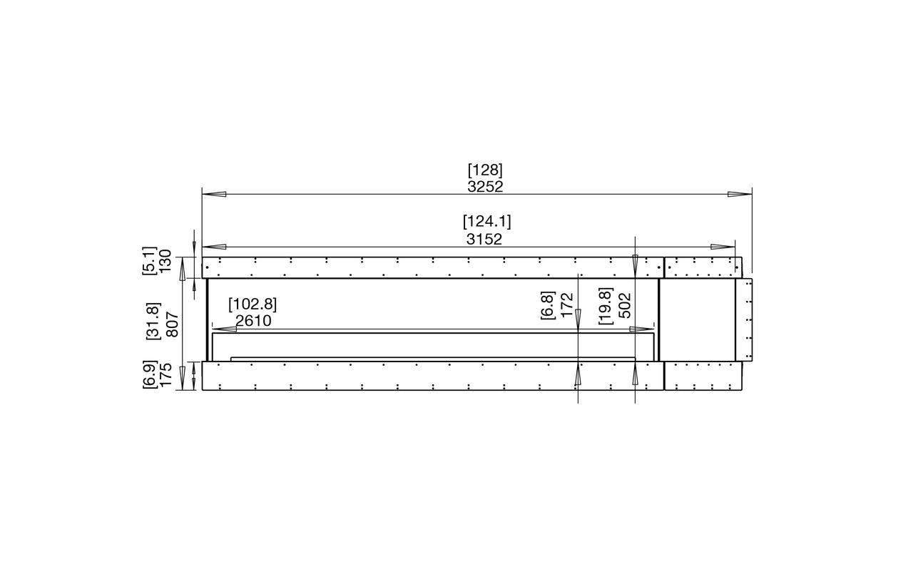 Flex 122PN.BXR Peninsula Fireplace Insert