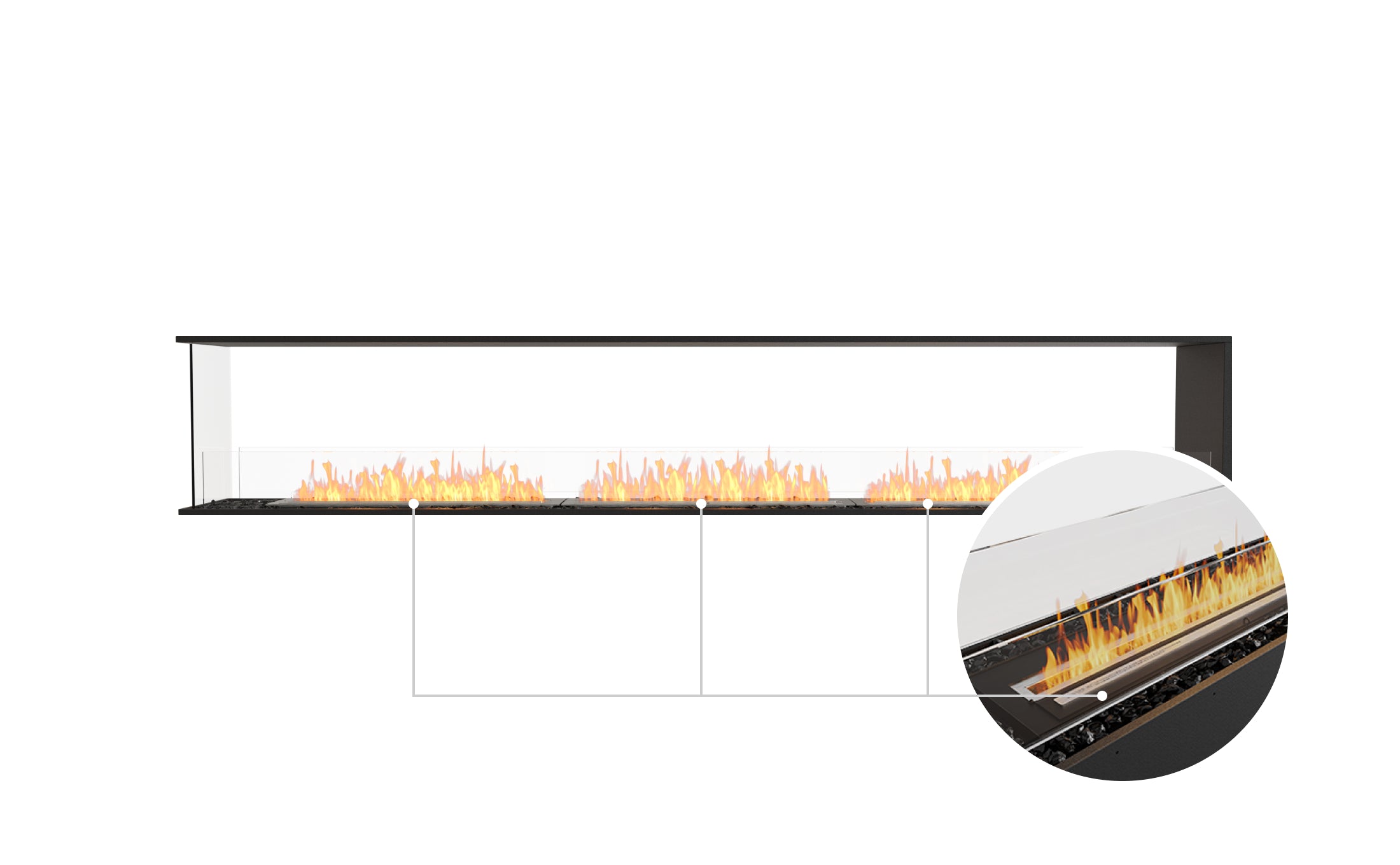 EcoSmart Fire Flex 122PN Peninsula Fireplace Insert