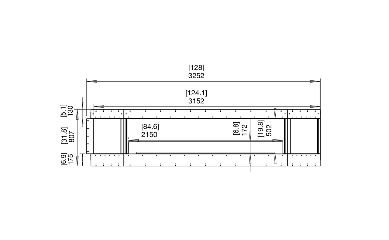 Flex 122RC.BX2 Right Corner Fireplace Insert