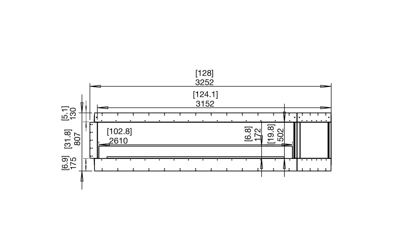 Flex 122RC.BXR Right Corner Fireplace Insert