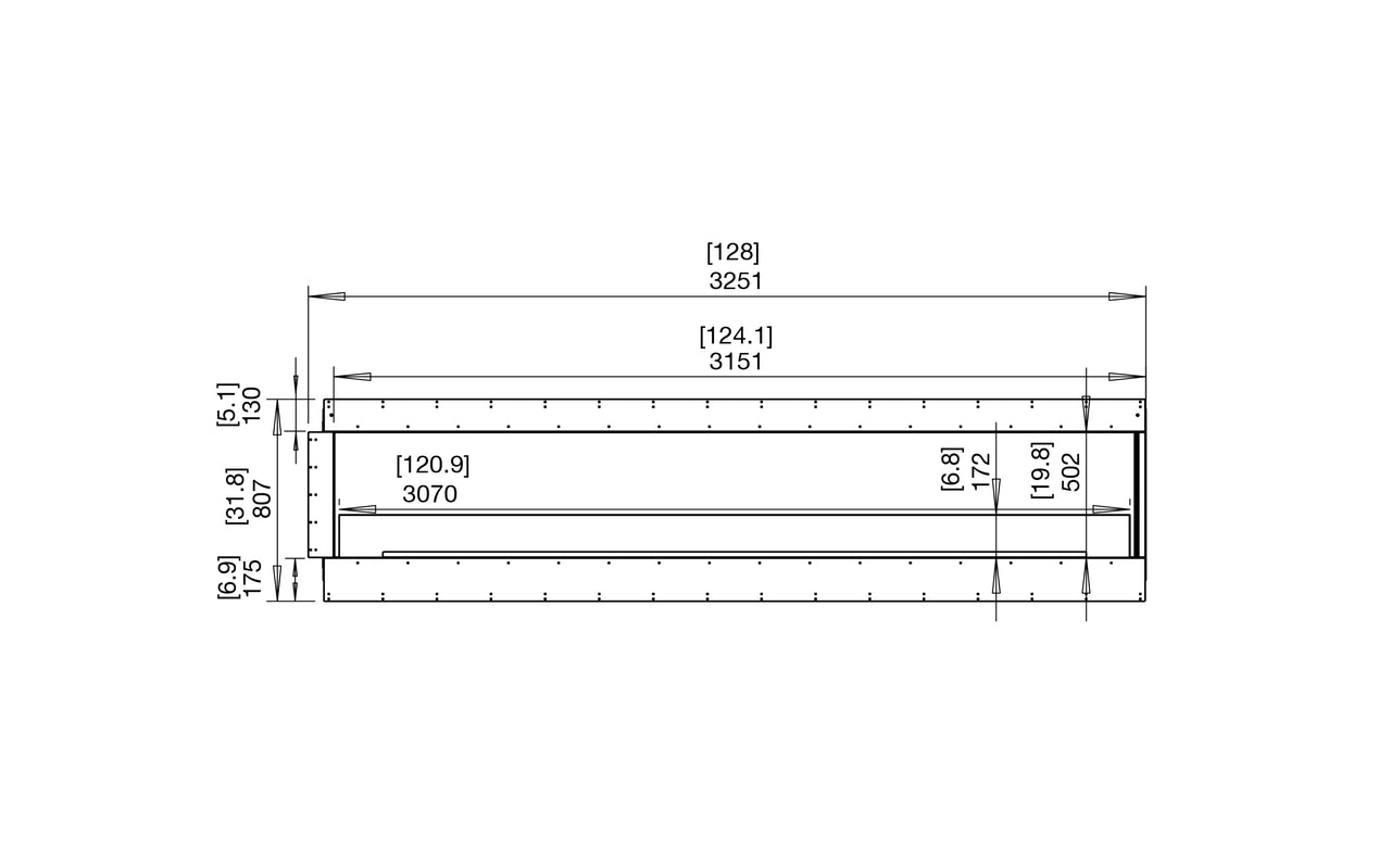 Flex 122RC Right Corner Fireplace Insert