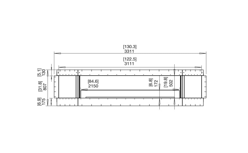 EcoSmart Fire Flex 122SS.BX2 Single Sided Fireplace Insert