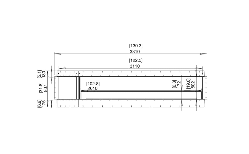 Flex 122SS.BXL Single Sided Fireplace Insert