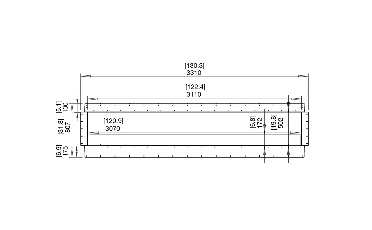 Flex 122SS Single Sided Fireplace Insert