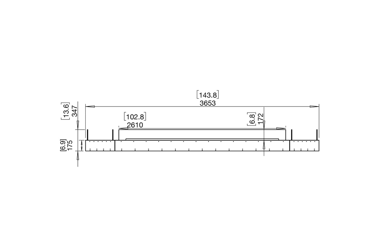 Flex 140BN.BX2 Bench Fireplace Insert