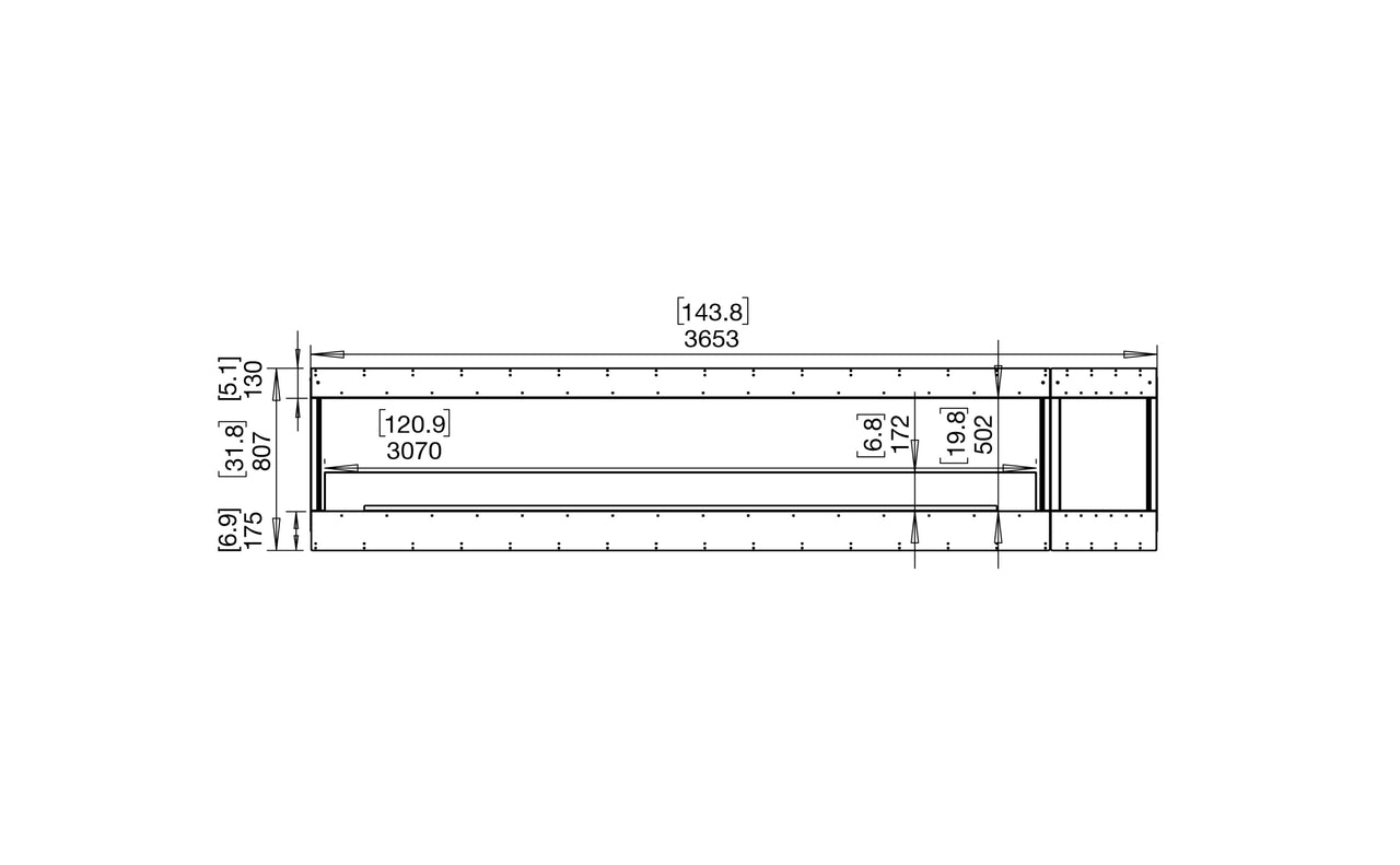 Flex 140BY.BXR Bay Fireplace Insert