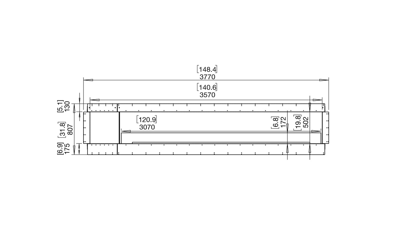 Flex 140DB.BX1 Double Sided Fireplace Insert