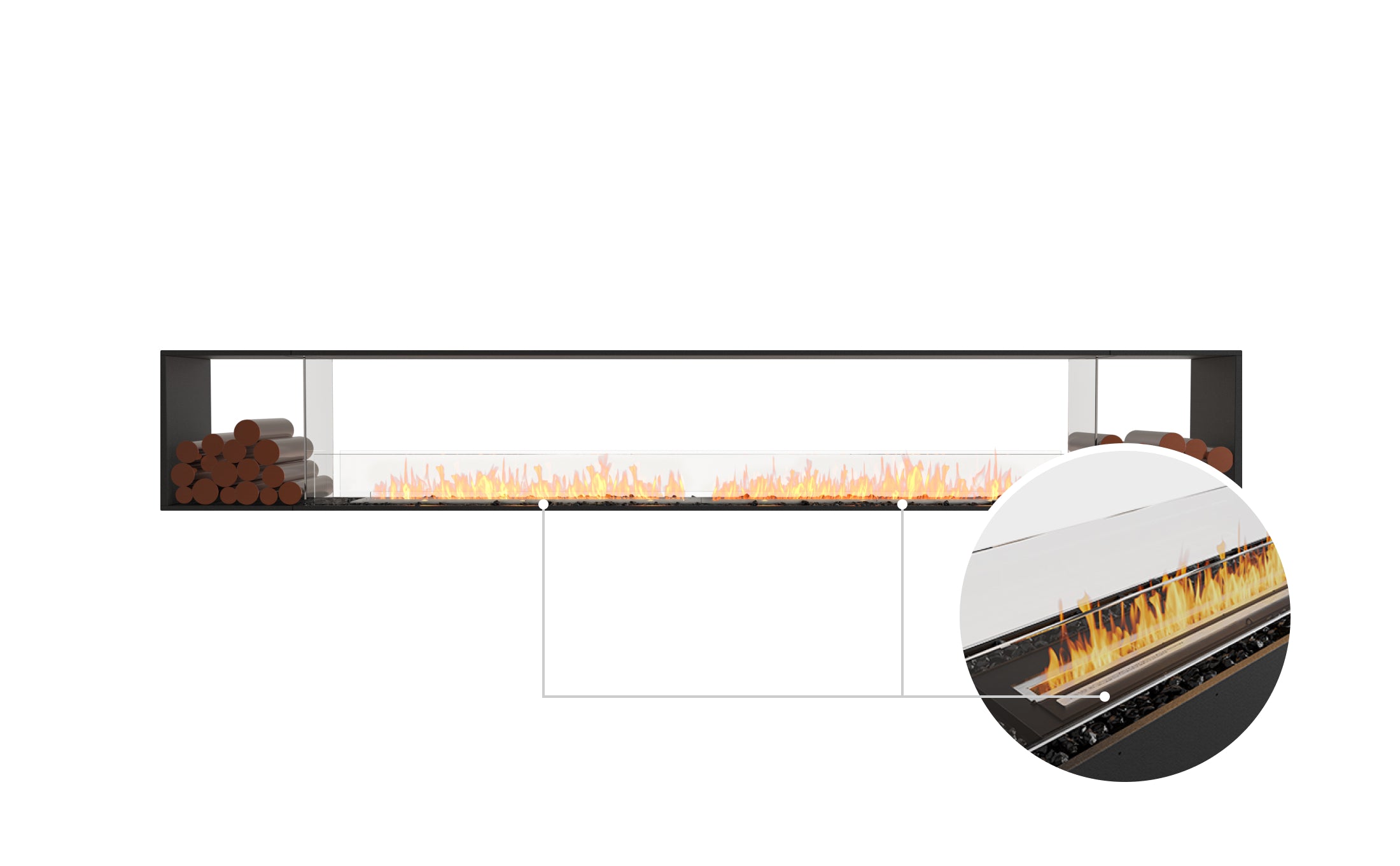 EcoSmart Fire Flex 140DB.BX2 Double Sided Fireplace Insert