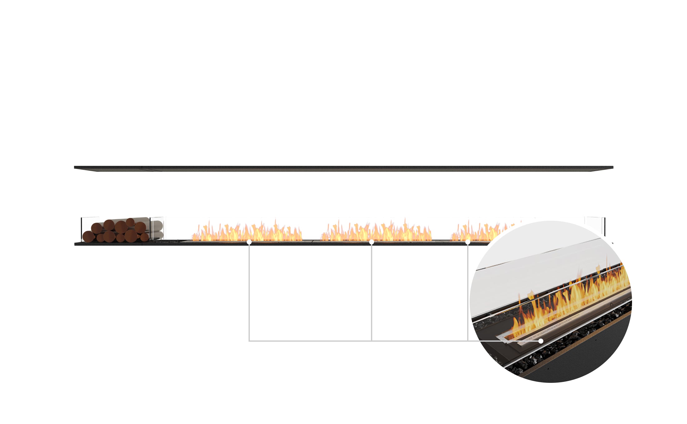 EcoSmart Fire Flex 140IL.BX1 Island Fireplace Insert