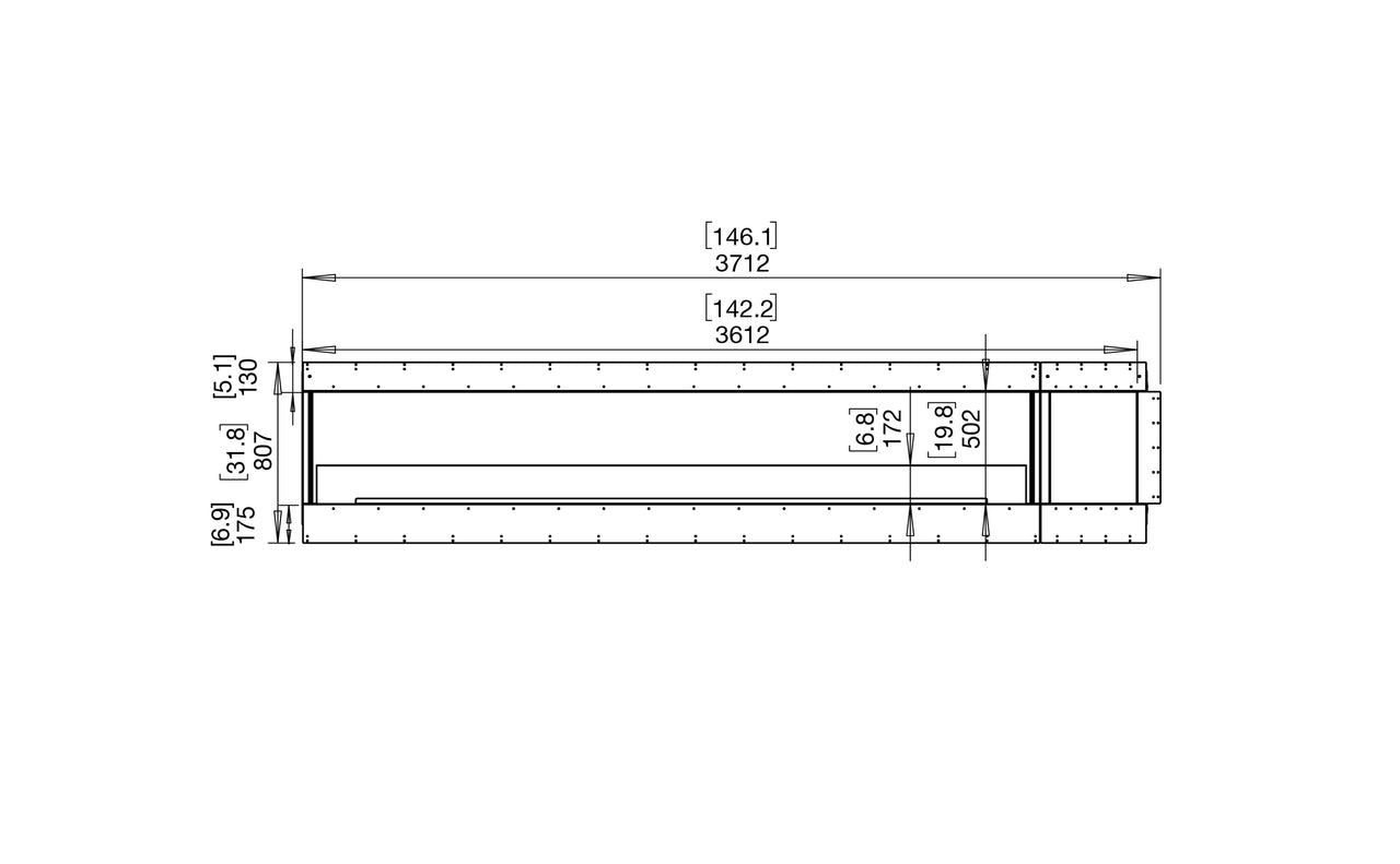 Flex 140LC.BXR Left Corner Fireplace Insert