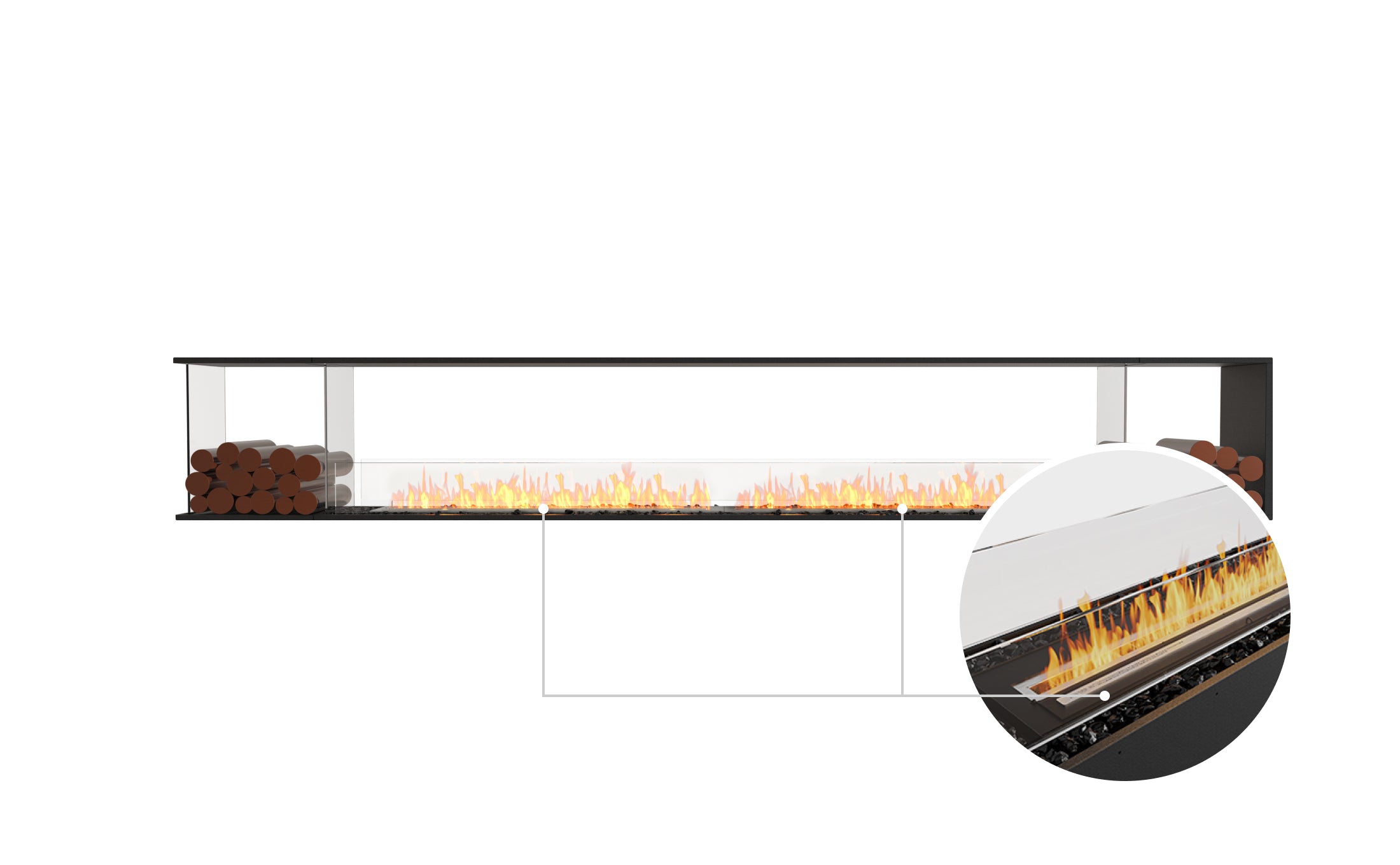 EcoSmart Fire Flex 140PN.BX2 Peninsula Fireplace Insert