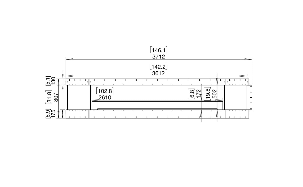 Flex 140PN.BX2 Peninsula Fireplace Insert