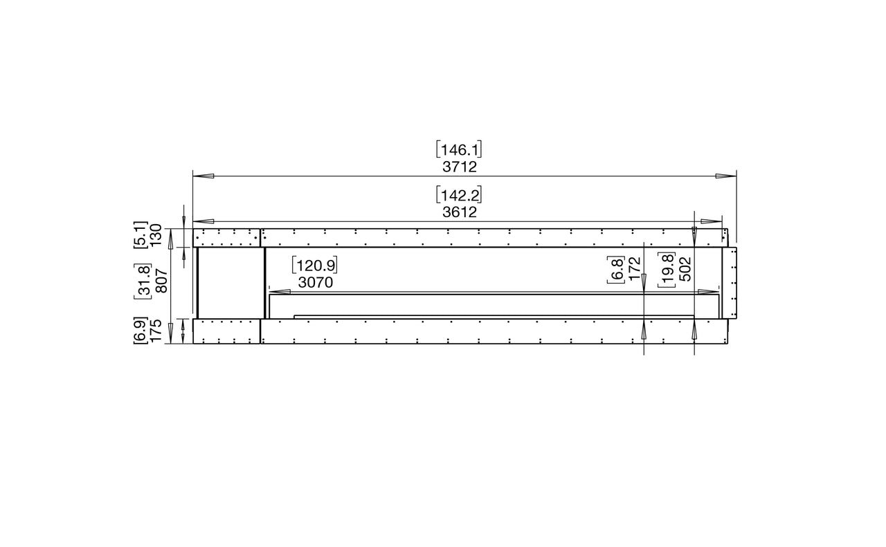 Flex 140PN.BXL Peninsula Fireplace Insert