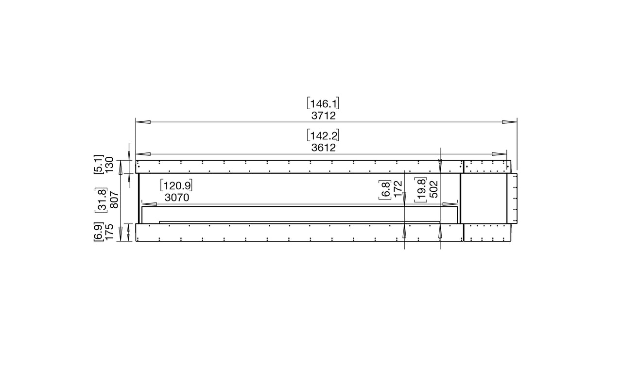 Flex 140PN.BXR Peninsula Fireplace Insert