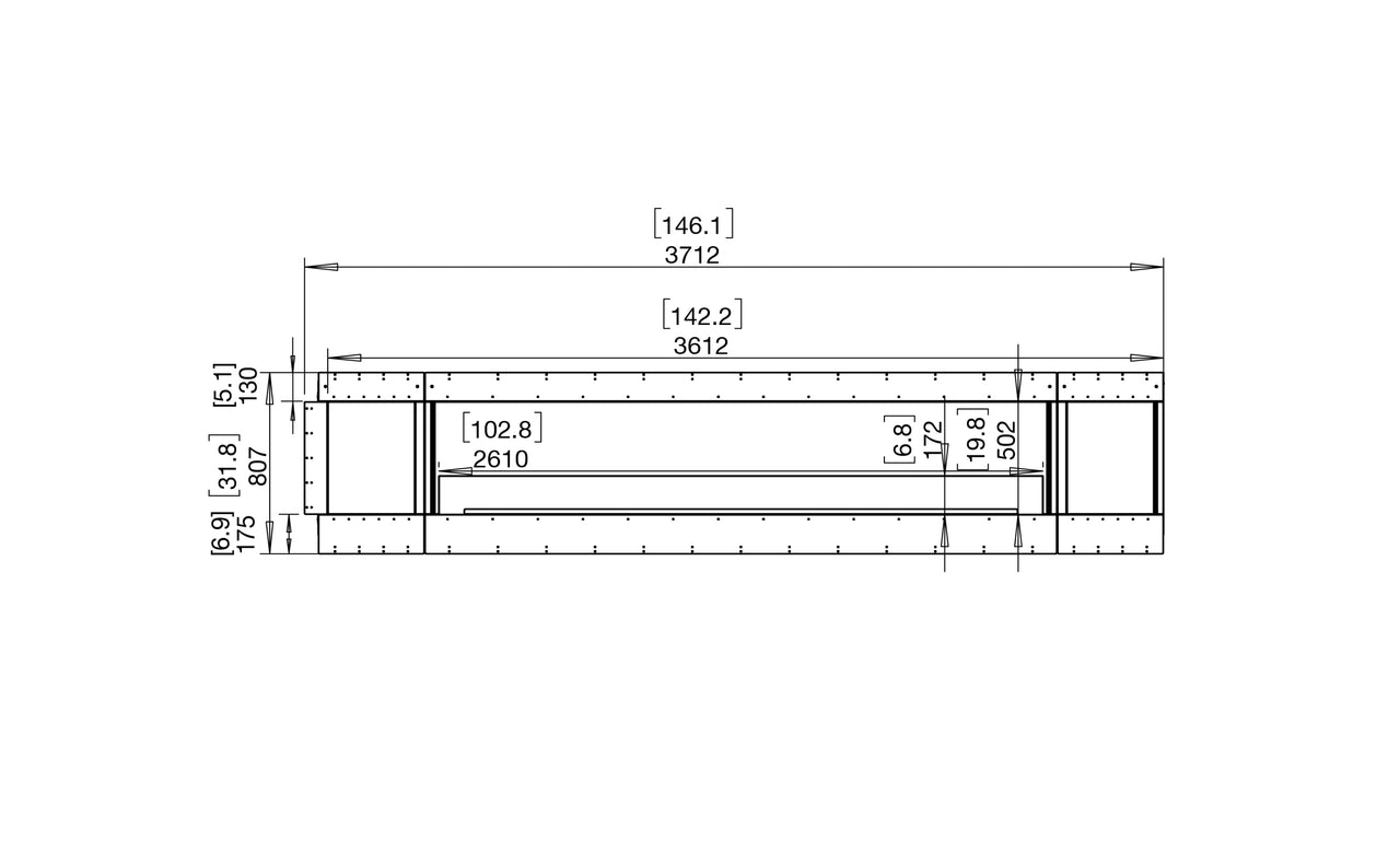 Flex 140RC.BX2 Right Corner Fireplace Insert