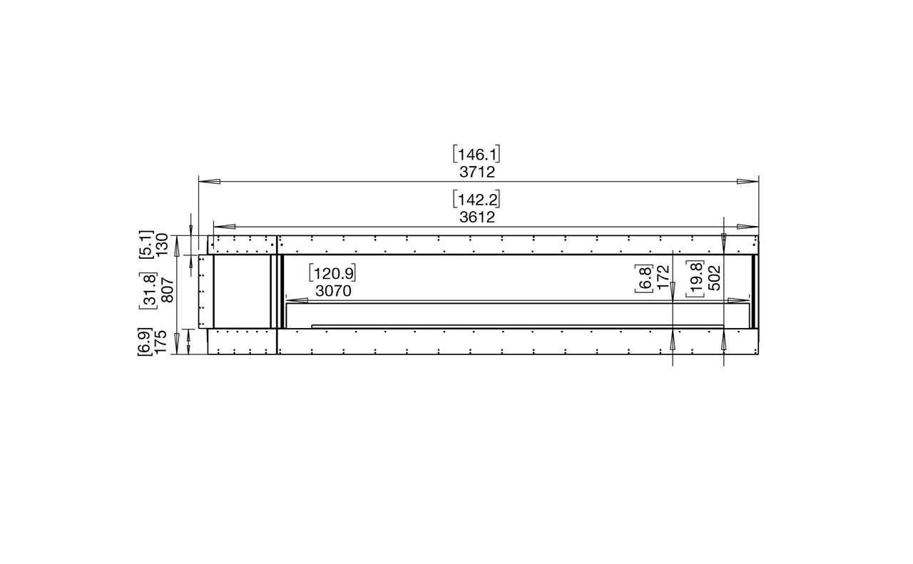 Flex 140RC.BXL Right Corner Fireplace Insert