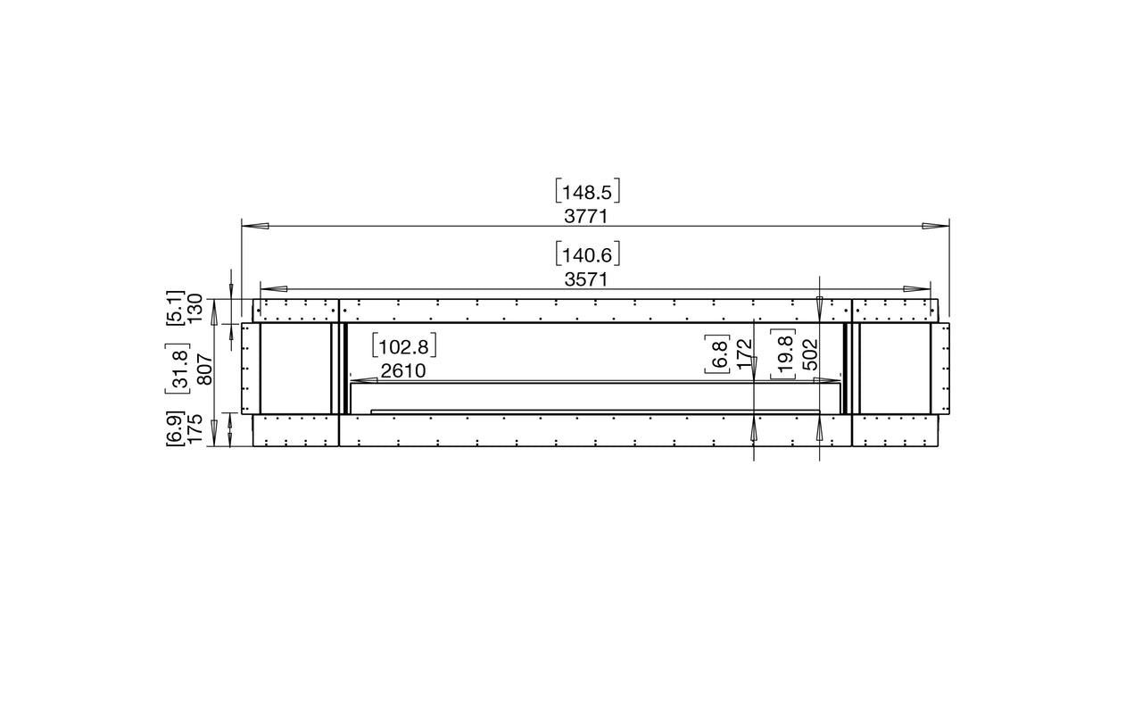 Flex 140SS.BX2 Single Sided Fireplace Insert